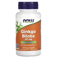 Екстракт Гінкго Білоба, Ginkgo Biloba 60 MG NOW - 120 капс