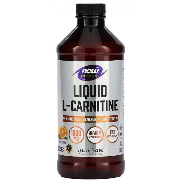 Карнитин (жидкая форма), NOW, Carnitine Liquid - 473 мл