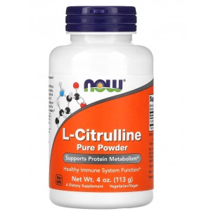 100% чистый Л-цитруллин, NOW, L-Citrulline Pure -113 г