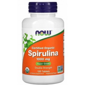 Органическая Спирулина, NOW, Spirulina 1000 мг