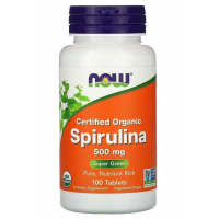 Спирулина, NOW, Spirulina 500 мг - 100 таб