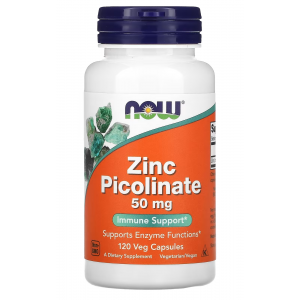 Цинк Пиколинат, NOW, Zinc Picolinate 50 мг - 120 веган капс
