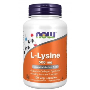 Л-Лизин, NOW, L-Lysine, 500 мг - 100 веган капс