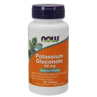 Калий глюконат 99 мг, NOW, Potassium Gluconate 99 мг - 100 таб