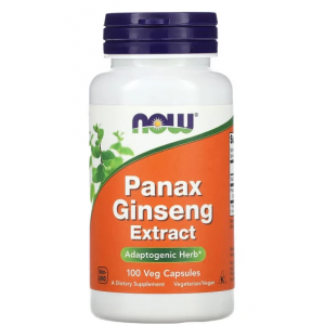 Женьшень экстракт, NOW, Panax Ginseng Extract 500 мг - 100 веган капс