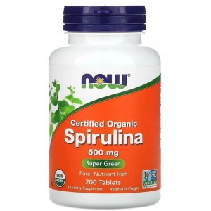 Спіруліна, NOW, Spirulina 500 мг - 200 таб