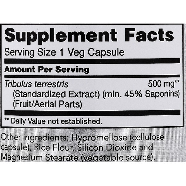 Трибулус 500 мг (повышение тестостерона), NOW,  Tribulus 500 - 100 веган капс