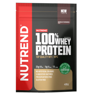 Сывороточный протеин концентрат, Nutrend, 100% Whey Protein - 400 г - Шоколад-Брауни