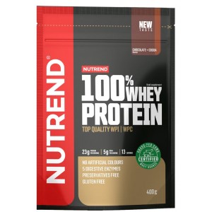 Сывороточный протеин концентрат, Nutrend, 100% Whey Protein - 400 г - Шоколад-Какао