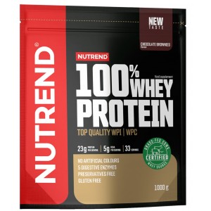 100% Сывороточный протеин, Nutrend, 100% Whey Protein - 1 кг - Шоколад-Брауни