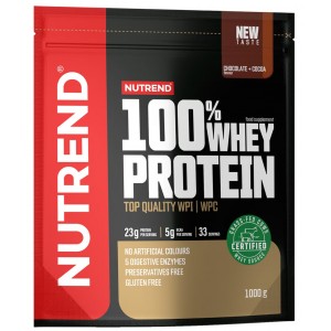 100% Сывороточный протеин, Nutrend, 100% Whey Protein - 1 кг - Шоколад-Какао