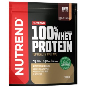 100% Сывороточный протеин, Nutrend, 100% Whey Protein - 1 кг - Шоколад-Лесной орех