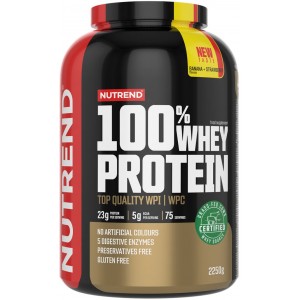 Протеин из молочной сыворотки, Nutrend, 100% Whey Protein - 2,2 кг - Банан-Клубника