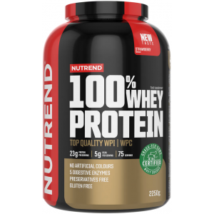 Протеин из молочной сыворотки, Nutrend, 100% Whey Protein - 2,2 кг - Клубника