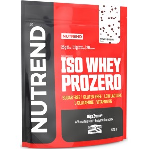 Протеин изолят сыворотки с энзимами, Nutrend, Iso Whey ProZero - 500 г - Печенье-Крем