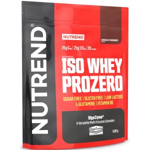 Протеин изолят сыворотки с энзимами, Nutrend, Iso Whey ProZero - 500 г - Шоколадный брауни