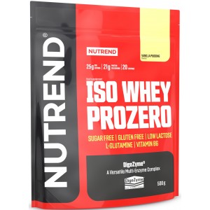 Протеин изолят сыворотки с энзимами, Nutrend, Iso Whey ProZero - 500 г - Ванильный пудинг