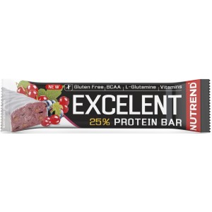 Протеиновый батончик с высоким содержанием углеводов, Nutrend, Excellent Protein Bar - 85 г - Черная смородина+клюква