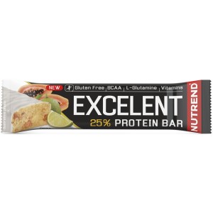 Протеиновый батончик с высоким содержанием углеводов, Nutrend, Excellent Protein Bar - 85 г - Лайм-Папайя