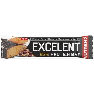 Протеиновый батончик с высоким содержанием углеводов, Nutrend, Excellent Protein Bar - 85 г - Арахисовое масло 