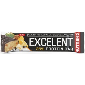 Протеиновый батончик с высоким содержанием углеводов, Nutrend, Excellent Protein Bar - 85 г - Ваниль-Ананас