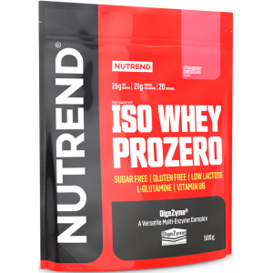 Протеин изолят сыворотки с энзимами, Nutrend, Iso Whey ProZero - 500 г - Клубничный чизкейк