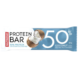 Батончик 50% білку (безцукру), Nutrend, Protein Bar - 50 г - Кокос