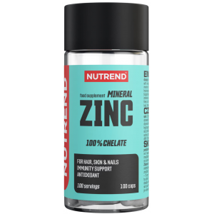 Бісгліцинат Цинку, Nutrend, Mineral Zinc 100% Chelate - 100 капс