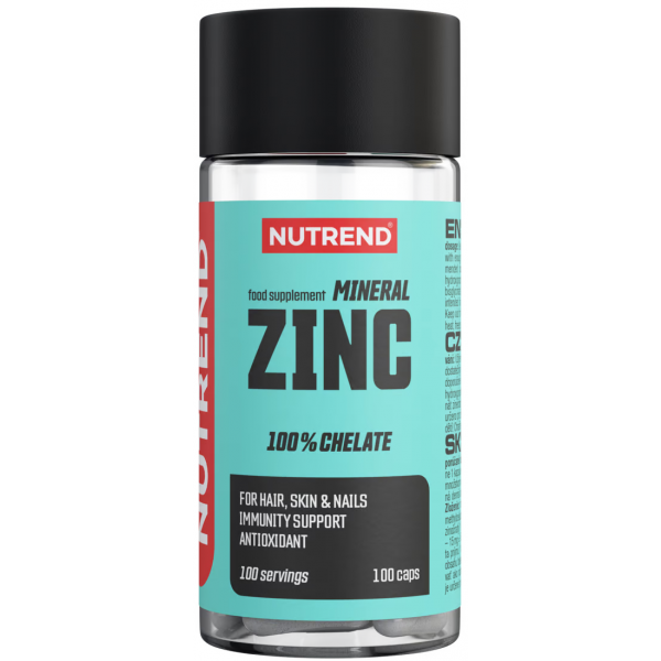 Бисглицинат Цинка, Nutrend, Mineral Zinc 100% Chelate - 100 капс