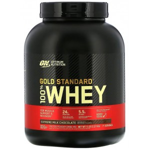 Сивороточный изолят, 100% Whey Gold Standard 2,268 кг - экстремальный молочный шоколад