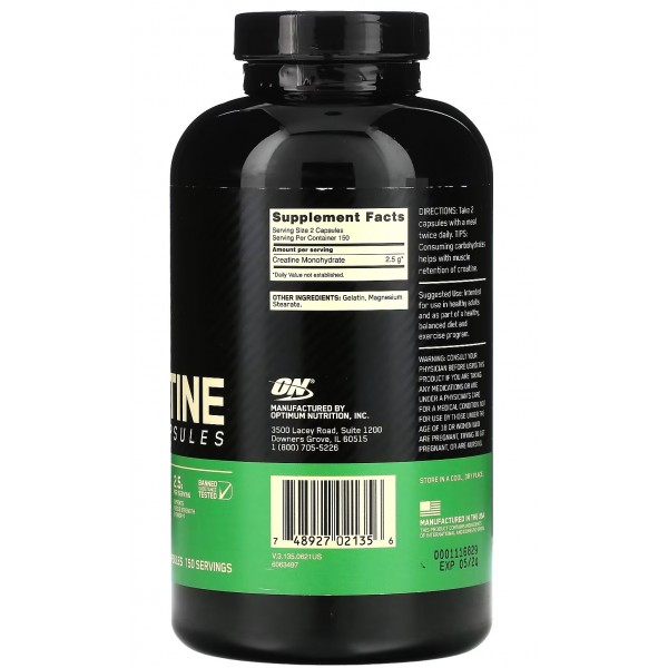 Креатин в капсулах, Optimum Nutrition, Creatine 2500 - 300 капс