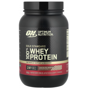 Сироватковий ізолят, Optimum Nutrition, 100% Whey Gold Standard - 909 г - Шоколад-Лісовий горіх