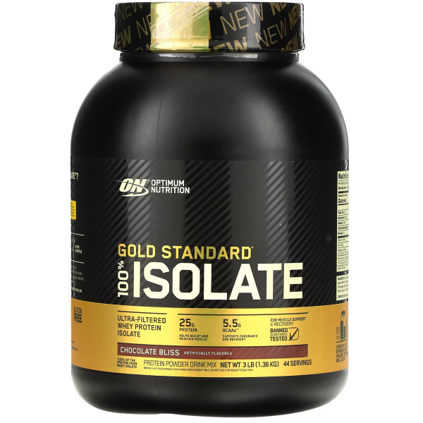 Сывороточный изолят, Optimum Nutrition, 100% Isolate - 1,36 кг