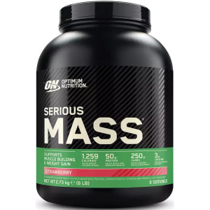 Набор веса (Гейнер), Optimum Nutrition, Serious Mass EU - 2,73 кг - Клубника