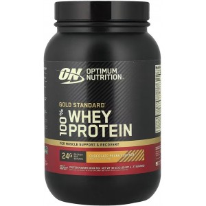 Сывороточный изолят, Optimum Nutrition, 100% Whey Gold Standard - 909 г - Шоколад с арахисовой пастой