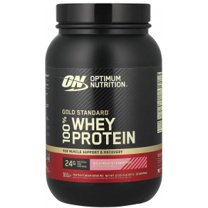 Сироватковий ізолят, Optimum Nutrition, 100% Whey Gold Standard - 909 г - Полуниця