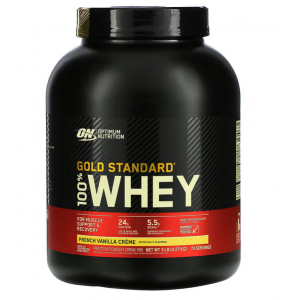 Сывороточный изолят, Optimum Nutrition,100% Whey Gold Standard - 2,27 кг - Французская ваниль