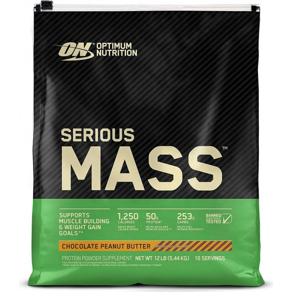 Высокоуглеводная смесь с протеином, Optimum Nutrition, Serious Mass - 5,44 кг