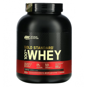 Сивороточный изолят, 100% Whey Gold Standard 2,336 кг - кофе