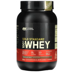 Сывороточный изолят, Optimum Nutrition, 100% Whey Gold Standard - 909 г - Шоколадный солод