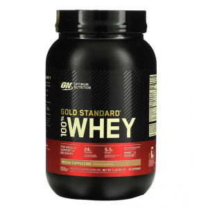 Сывороточный изолят, Optimum Nutrition, 100% Whey Gold Standard - 909 г - Капучино