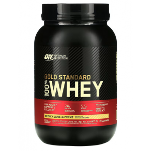 Сывороточный изолят, Optimum Nutrition, 100% Whey Gold Standard - 909 г - Французская ваниль