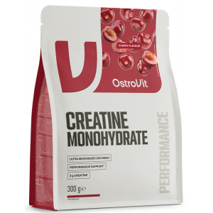 Креатин моногідрат, OstroVit, Creatine Monohydrate - 300 г - Вишня