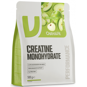Креатин моногідрат, OstroVit, Creatine Monohydrate - 500 г - Зелене яблуко