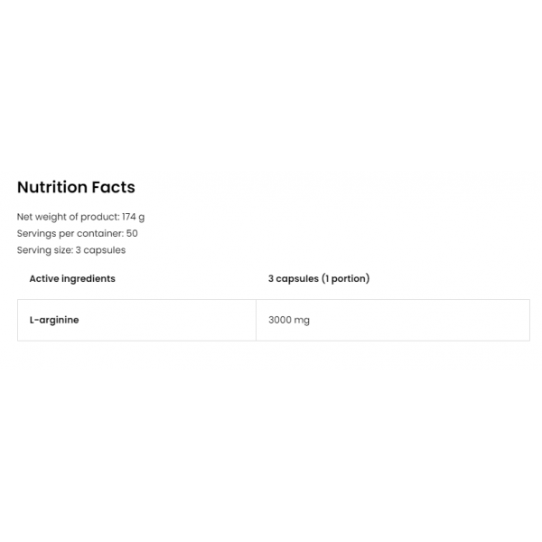 Аргинин, OstroVit, Arginine 3000 мг - 150 капс