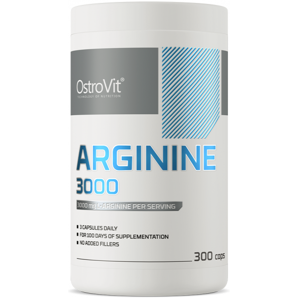 Аргінін (3000 мг на порцію), OstroVit, Arginine 3000 мг – 300 капс