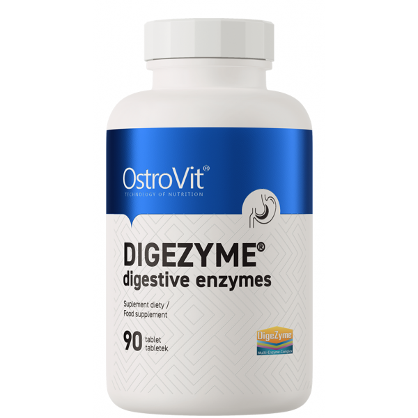 Энзимы для лучшей работы ЖКТ, OstroVit, Digezyme Digestive Enzymes - 90 таб