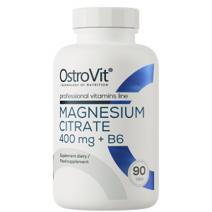 Магний цитрат с витамином В6, OstroVit, Magnesium Citrate 400mg + B6 - 90 таб