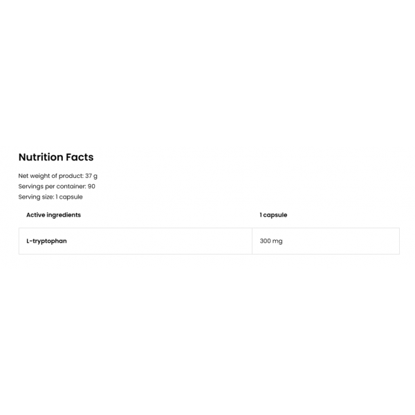 Аминокислота незаменимая Л-триптофан, OstroVit, Tryptophan (Vegan) - 90 веган капс