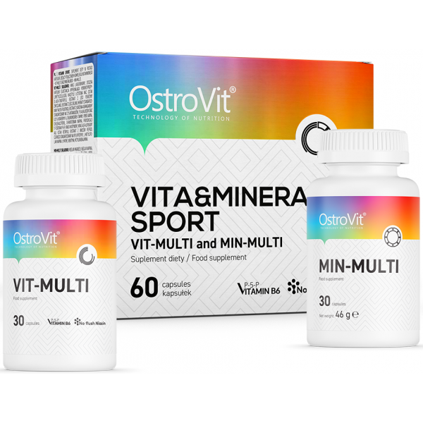 Витамины + минералы, OstroVit, Vit&Min Sport - 60 капс